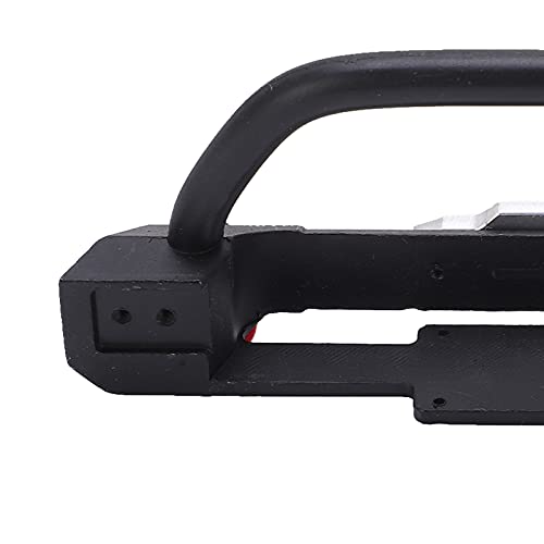 RC Rock Car Metal Front Bumper Heavy Duty Upgrade Parts for SCX10 90046 90047 1/10 RC Crawler Black Steel Aluminum 141x57mm 260g