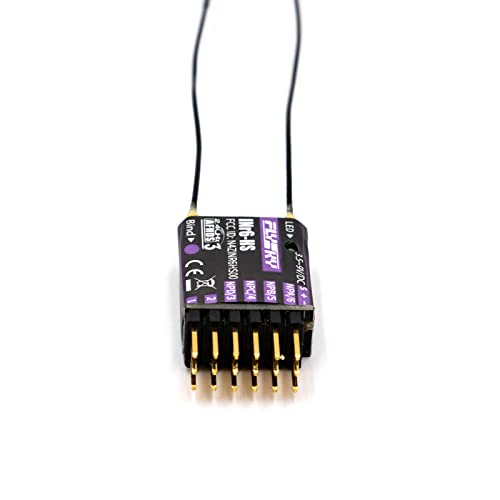 GoolRC Flysky INr6-HS Receiver, 2.4GHz 6 Channels RC Receiver with Dual Antenna PWM/PPM/i-BUS2/S.Bus/i-Bus Date Output Compatible with Flysky Noble NB4+ NB4 Pro+ RC Transmitter for RC Car Drone Boat