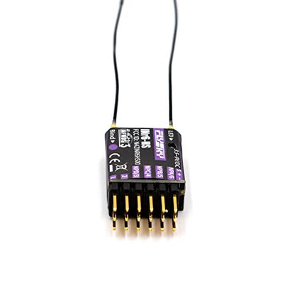 GoolRC Flysky INr6-HS Receiver, 2.4GHz 6 Channels RC Receiver with Dual Antenna PWM/PPM/i-BUS2/S.Bus/i-Bus Date Output Compatible with Flysky Noble NB4+ NB4 Pro+ RC Transmitter for RC Car Drone Boat