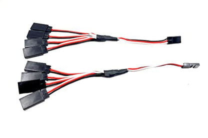 8Pcs 15cm/5.9inch Servo Extension Cables, Male to Female, JR (Futaba) Compatible, RC Plane, Drone, Airplane