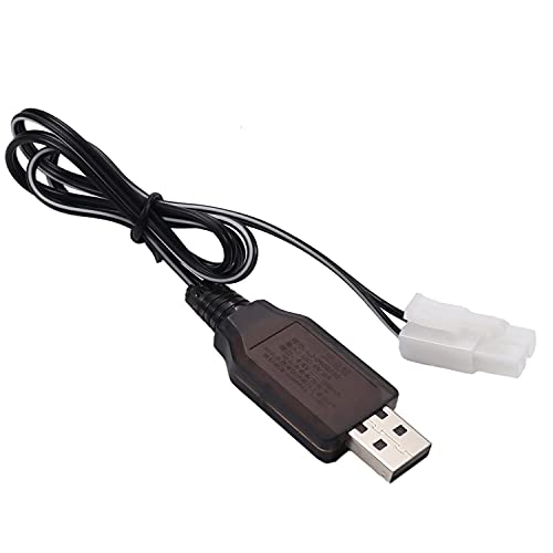 Heyiarbeit L6.2-2P USB Power Charging Cable for RC Car 4.8 V 250mA Ni-MH Ni-CD Battery 1pcs - size: L6.2-2P 1Pcs