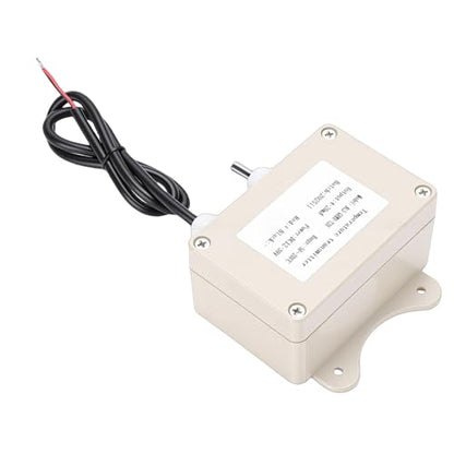 Temperature Sensor Wall Mount Temperature Transmitter Thermal Probe 4-20mA -50 to 200 IP65 ABS Anti Interference with Cable for Industrial Agricultural Greenho