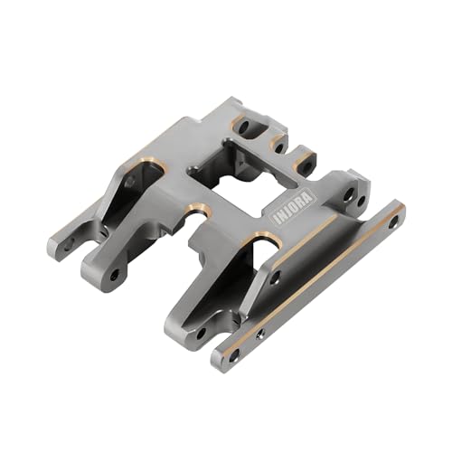 INJORA Brass Grey Skid Plate Transmission Mount CNC Upgrade for TRX4M 1/18 RC Crawler, 53g - color: Grey Brass