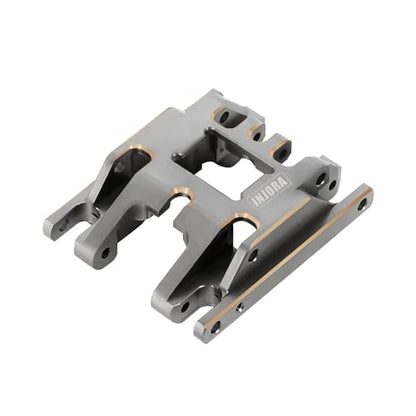 INJORA Brass Grey Skid Plate Transmission Mount CNC Upgrade for TRX4M 1/18 RC Crawler, 53g - color: Grey Brass