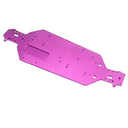 04001 CNC Aluminum Chassis Plate Upgrade Parts Replacement for Redcat HSP 94111 94107 94118 1/10 RC Monster Truck Off Road Buggy (Purple)