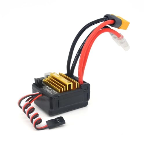 Plus V2 80A Brushed ESC 2-3S BEC 6.4V/7.4V 5A for 1/10 Crawler RC Climbing Car Brush Motor - size: 80A ESC