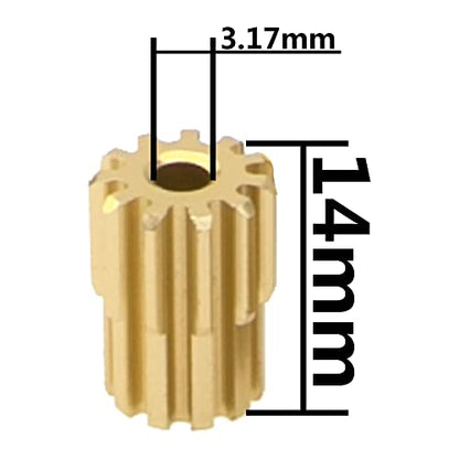 Aluminum Alloy 32 Pitch Pinion Gear Set 3.175mm Shaft 11T 12T 13T 14T 15T Motor Gears Compatible with Tamiya Kyosho RedCat Losi Axial Traxxas 1/10 RC Car
