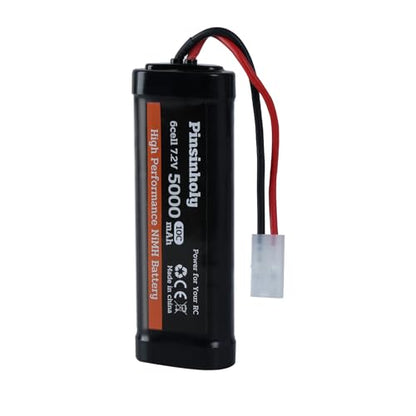 7.2V 5000mAh NiMH Rechargeable Battery with Tamiya Connector for RC Car RC Truck Compatibility with Associated Tamiya HPI Losi Kyosho Hobby Models