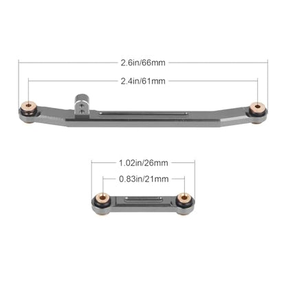 SCX24 Aluminum Steering Links for Axial SCX24 Bronco C10 Deadbolt Gladiator (Gray) - color: Gray