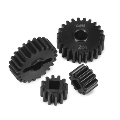 Heavy Duty 0.8M Overdrive Portal Gear Set 23T/12T 21T/14T for 1/10 RC Rigs Crawler Axial Capra F9 SCX10 III AR45P Axle Upgrade (23T 12T) - size: 23T 12T