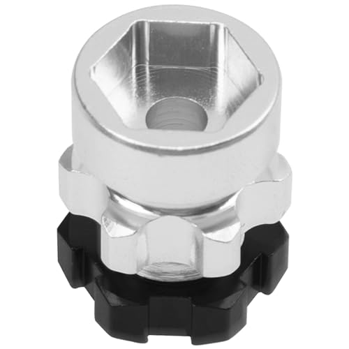 ShareGoo Metal 12mm to 17mm Wheel Hex Hub Adapter Compatible with Traxxas 1/10 Slash 2WD 4X4 Rustler Stampede 2WD 4X4 RC Car Upgrade Parts (Black) - color: Black