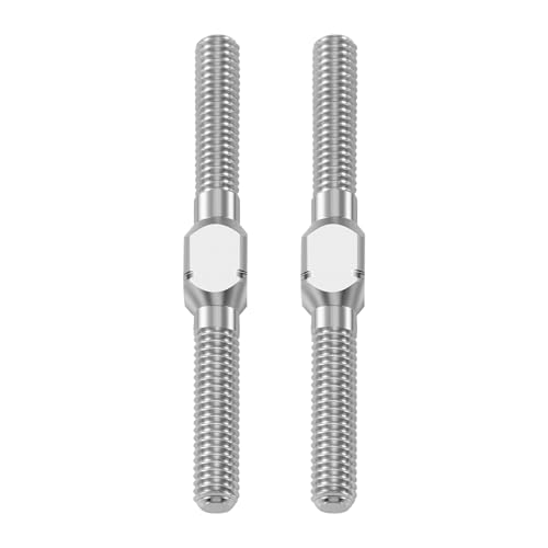 RCHUBAM 2PCS RC Turnbuckles Camber M3 Link Rod for 1/10 TRX-4 Slash 4X4 | 1 Pairs 14mm-50mm Suspension Rod,Alloy Steering Linkage Tie Rods - style: 32mm