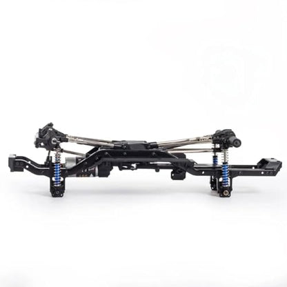 313mm Wheelbase Nylon Chassis Frame Front Rear Axles Kit with 2-Speed Transmission 35T 550 Motor for 1/10 RC Crawler Axial SCX10 TRX4 D90 DIY Upgrade Parts