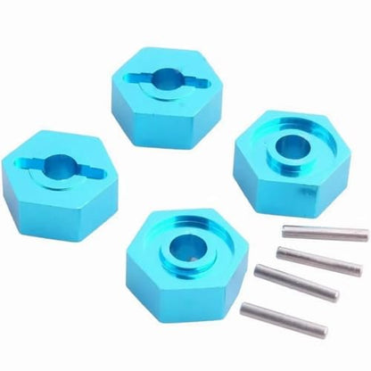 Parts For HSP 286042 1/16 ATV94187 94186 Pro 94286 B 4pcs Scale RC Monster Truck Aluminum Wheel Hub Hex Adapter 5mm(Blue) - color: Blue