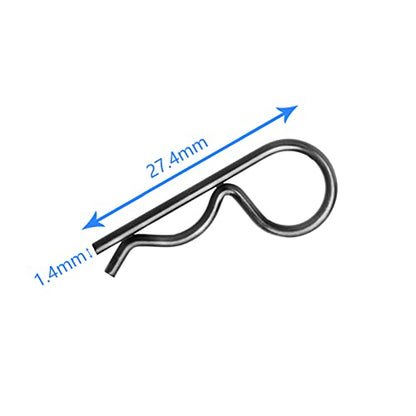20pcs HobbyPark Universal RC Car Body Clips and Pull Tabs Retainer for 1/10 Traxxas Arrma Axial Losi & All 1/8 Redcat HPI HSP Truck Crawler Buggy Shell R Pins Black - size: 1.4mm Rod Black Clips
