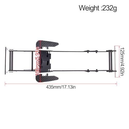 1/10 Performance Carbon LCG Chassis Kit with Gearbox & Shock Absorbers for RC Crawler SCX10 & Capra Upgrade Parts (Chassis Kit with Gearbox) - style: Chassis Kit with gearbox