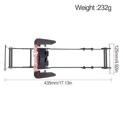 1/10 Performance Carbon LCG Chassis Kit with Gearbox & Shock Absorbers for RC Crawler SCX10 & Capra Upgrade Parts (Chassis Kit with Gearbox) - style: Chassis Kit with gearbox