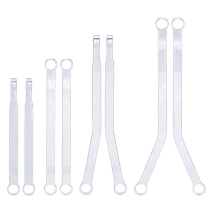 Aluminum Skid Link Rods for Axial SCX30 Jeep Wrangler and Ford Bronco 1/30 RC Car Upgrade Parts, 8 Piece Set (Sliver) - color: Sliver