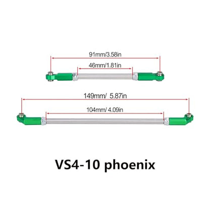 Vanquish RC Steering Link, Aluminum F10 Portal Axles Steering Link for 1/10 RC Crawler VS4-10 Phoenix F10 Upgrades (Black)