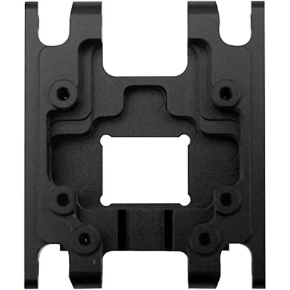 ShareGoo Aluminum Skid Plate Skidplate Transmission Gearbox Mount Compatible with Traxxas TRX4M 1/18 RC Crawler Car Upgrades Parts (Black) - color: Black