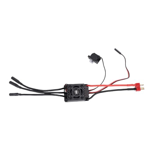 Rainproof Brushless ESC with Cooling Fan, Smooth Control for 1/10 1/12 /14 RC Cars, AllWeather Ready for RC Car Enthusiasts