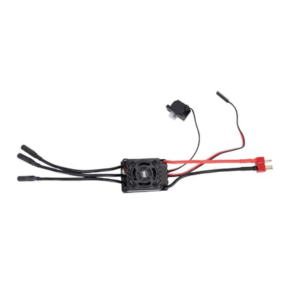 Rainproof Brushless ESC with Cooling Fan, Smooth Control for 1/10 1/12 /14 RC Cars, AllWeather Ready for RC Car Enthusiasts