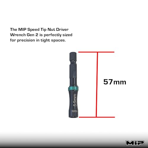MIP Nut Driver 1/4" Drive Bit Speed Tip For Small Drills for Traxxas Arrma Axial Losi Redcat RC Quadcopter Helicopter FPV Racing Drone Models (5.5mm) - size: 5.5mm