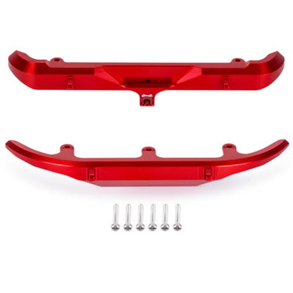 Front Rear Bumper - CNC Aluminum Bumper for Axial SCX30 Bronco 1/30 RC Crawler Upgrades (Red) - color: Red