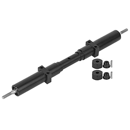 1/10 RC Trailer Axle Kit, 167mm/6.6in RC Trailer Dual Axles, Black Metal Non Powered Rear Wheel with Screws Accessories Replacement for Tamiya 1/10 Rc Tractor Truck, 1Pcs