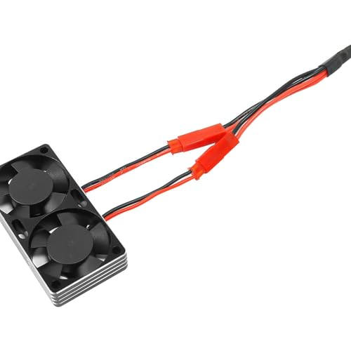 RC Motor Cooling Fan Replacement for 1:8 1:10 1:7 ESC Crawler Car, Black