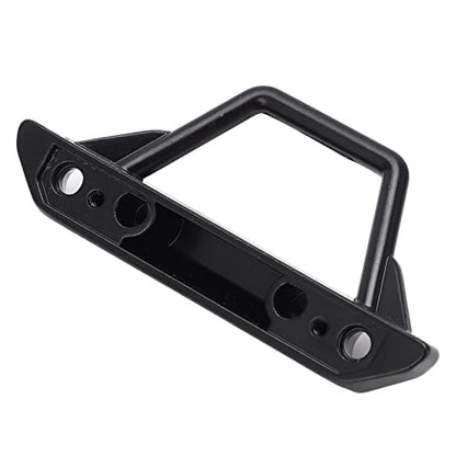 RC Front Bumper Set, RC Metal Bumper High Hardness Remote Control Car Front Bumper with 2 LED Headlights for SCX24 1/24 RC Car Crawler Scx24 Bumper