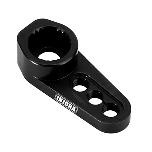 INJORA 25T Aluminum Servo Horn for TRX4M Stock Servo, Black & Red