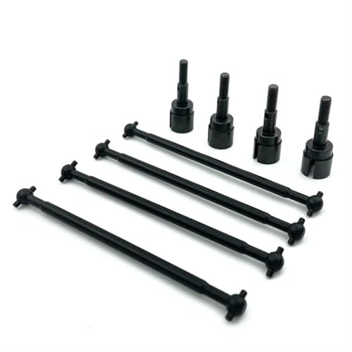 RC Car Parts for HSP 1/10 94111 Metal Drive Shaft 89.5mm Dogbones 08029 Stub Wheel Axle 02033 rc Car Upgrade Parts Replacement Accessories(Black) - color: Black