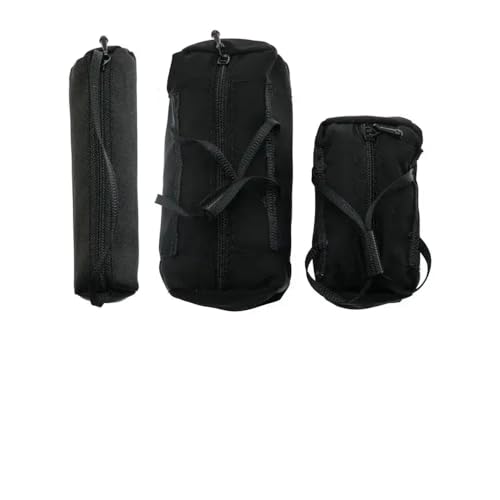 3PCS Simulation Storage Bag Set Compatible with 1/8 1/10 RC Crawler Cars Including, and Models(Black) - color: Black