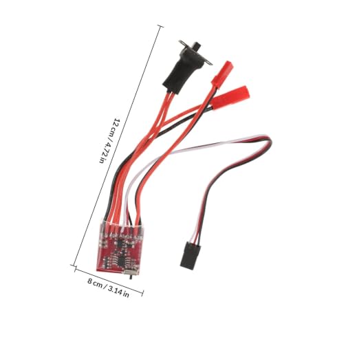 Uonlytech Dual Way Brushed Motor Speed Controller with Brake 30a for Rc Car and Vessel, Compact Design Waterproof Abs Casing Suitable for Marine Use in Different Water Environments