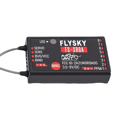 GoolRC Flysky FS-SR8A Receiver, 2.4GHz 8 Channel Receiver ANT Protocol Dual Antennas Compatible with Flysky FS-ST8 FS-ST16 FS-G7P FS-G7P+ FS-G11P RC Transmitter for RC Airplane Car Boat