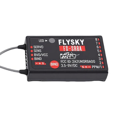 GoolRC Flysky FS-SR8A Receiver, 2.4GHz 8 Channel Receiver ANT Protocol Dual Antennas Compatible with Flysky FS-ST8 FS-ST16 FS-G7P FS-G7P+ FS-G11P RC Transmitter for RC Airplane Car Boat