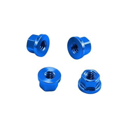 4PCS Aluminum Alloy Wheel Rim M2 Nuts RC Upgrade Parts for AXIAL 1/30 SCX30 Ford Bronco Jeep K10 RC Climbing Car (Blue) - color: Blue