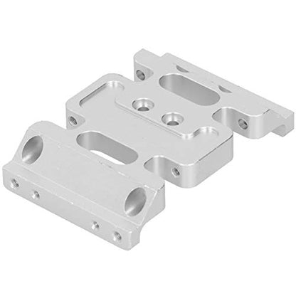 313mm Wheelbase Gearbox Chassis Frame, 1/10 RC Car Metal Upgrade Accessory, Aluminum Alloy Lightweight Base Support Plate with Anodized Finish for Remote Control Vehicles (Silver) - color: Silver