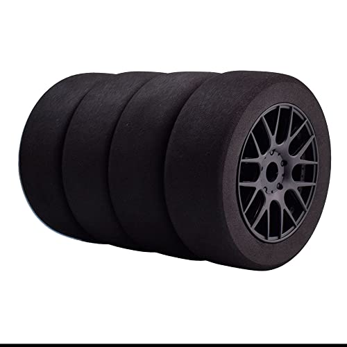RC Wheels and Tires, 4Pcs 1/8 Off-Road EVA Foam Tires 17mm Hex Hubs Wheels Rim for Kyosho HSP HPI RC Racing Toy Car Trucks Crawlers, 1/8 RC Car Parts and Accessories - style: 1/8 88H Foam