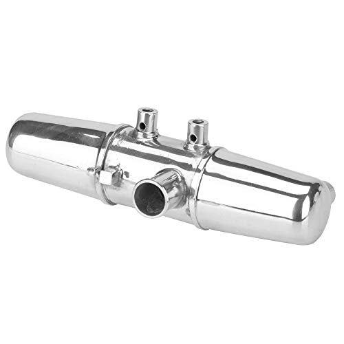 18001P Upgrade Aluminum Alloy Dual Exhaust Link Pipe for HPI Savage 4.6/5.9 1/8 RC Car, High Temperature Lightweight Exhaust Accessory