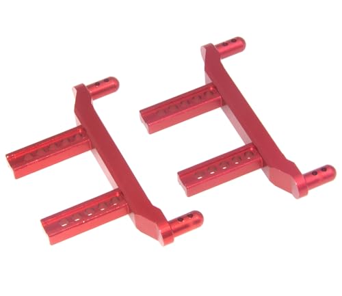 Body Post Compatible with SCY 16101 16102 16103 1/16 Parts RC Car F/R Body Pillars Front Rear Aluminum Alloy Upgrade Replace(Red) - color: Red