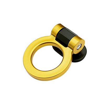 x xotic tech JDM Track Racing Style Bumper Trailer Tow Hook Ring Decoration Sticker Universal Fit All Car Truck SUV, Gold - color: Gold
