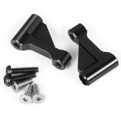 RC Front Chassis Brace Front Bulkhead Support Aluminum Front Brace Set 2Pc Set Black for Losi 1/16 Mini-B 1/18 Mini-T 2.0 RC Crawler Car Buggy Upgrades Parts Accessories