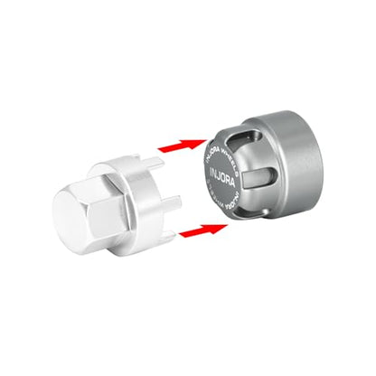 INJORA M2 Wheel Lock Nuts with Aluminum Cap for 1/24 RC Crawlers (Gray) - color: Gray