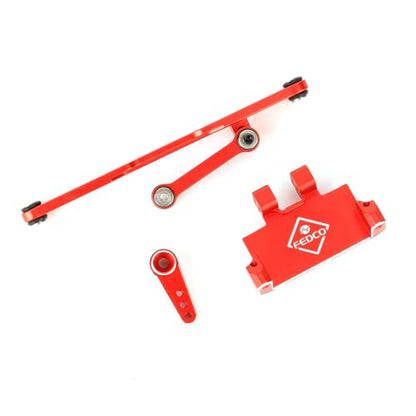 SCX24 Servo Mount Adjustable Steering Link and 15T Servo Arm Horn Set for Axial SCX24 Upgrade Parts Gladiator Bronco C10 JLU Deadbolt GX470 1/24 RC Crawler