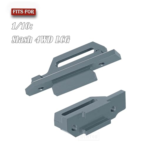 Aluminium Tall Battery Holder Mount Hold Down Upgrades Part for 1/10 Slash 4wd LCG Rally,Alloy Battery Mounting Plate Tray Battery Holder Mount with Strap,Titanium - color: Titanium - Parts