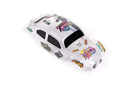 SummitLink Replacement Custom Body Clear Unpainted with Stickers Compatible for 1/10 Scale RC Car or Truck (Truck not Included) SSB-C-01