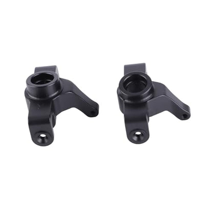 1 Pair RC Front Steering Cup, Aluminum Alloy RC Steering Knuckles for MJX 1/14 14210 1/16 16208, Upgraded Remote Control Car Parts(Black) - color: Black