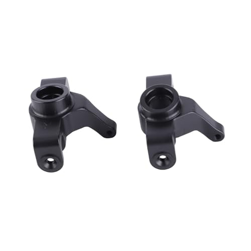 1 Pair RC Front Steering Cup, Aluminum Alloy RC Steering Knuckles for MJX 1/14 14210 1/16 16208, Upgraded Remote Control Car Parts(Black) - color: Black